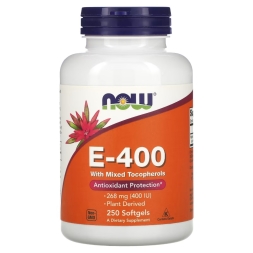 Отдельные витамины NOW E-400 Mixed Tocopherols 250 softgels 